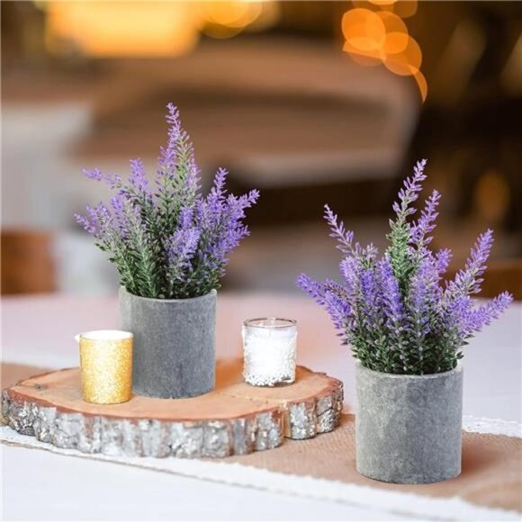 Artificial Lavender Plant in Pots - Faux Lavender Flowers Decor – Fake Flowers - Picture 4 of 7